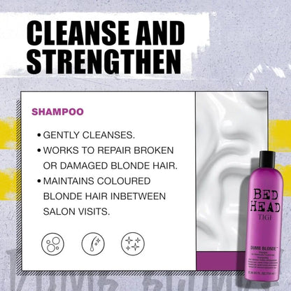 Bed Head by TIGI Dumb Blonde Shampoo and Conditioner for Blonde Hair