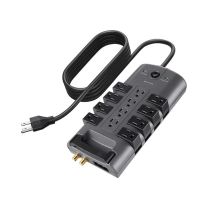 Belkin Surge Protector Power Strip w/ 8 Rotating &amp; 4 Standard Outlets