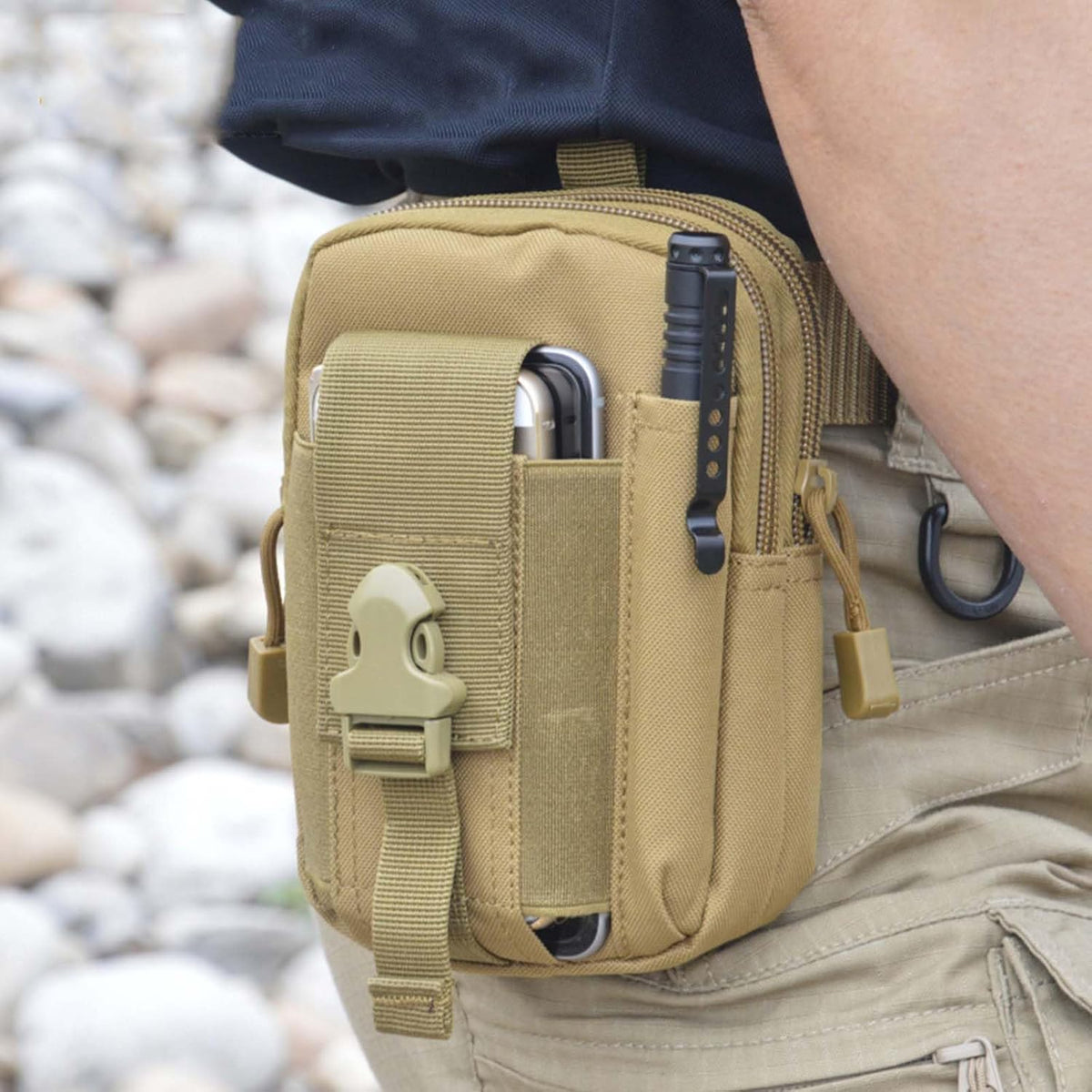 Belt Pouch, Tactical Molle Phone Pouch EDC Utility Pouches Waist Bag Packs..