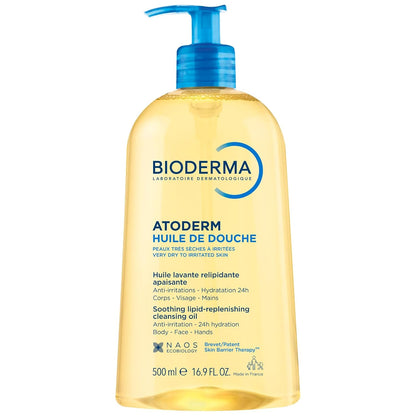 Bioderma Atoderm Shower Oil, Cleansing Oil For Face & Body, 33.8 Fl Oz (Pack of 1)