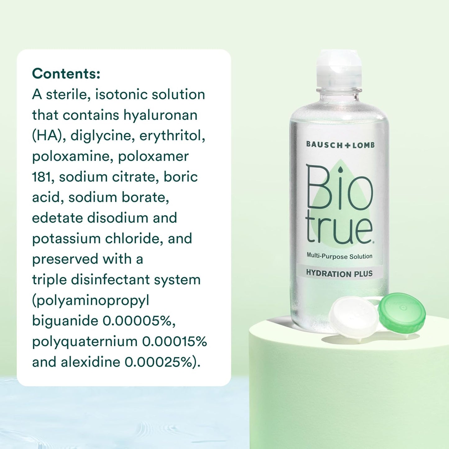 Biotrue Hydration Plus Contact Lens Solution with Lens Case, Multi-Purpose Solution for Soft Lenses, Hydrates..