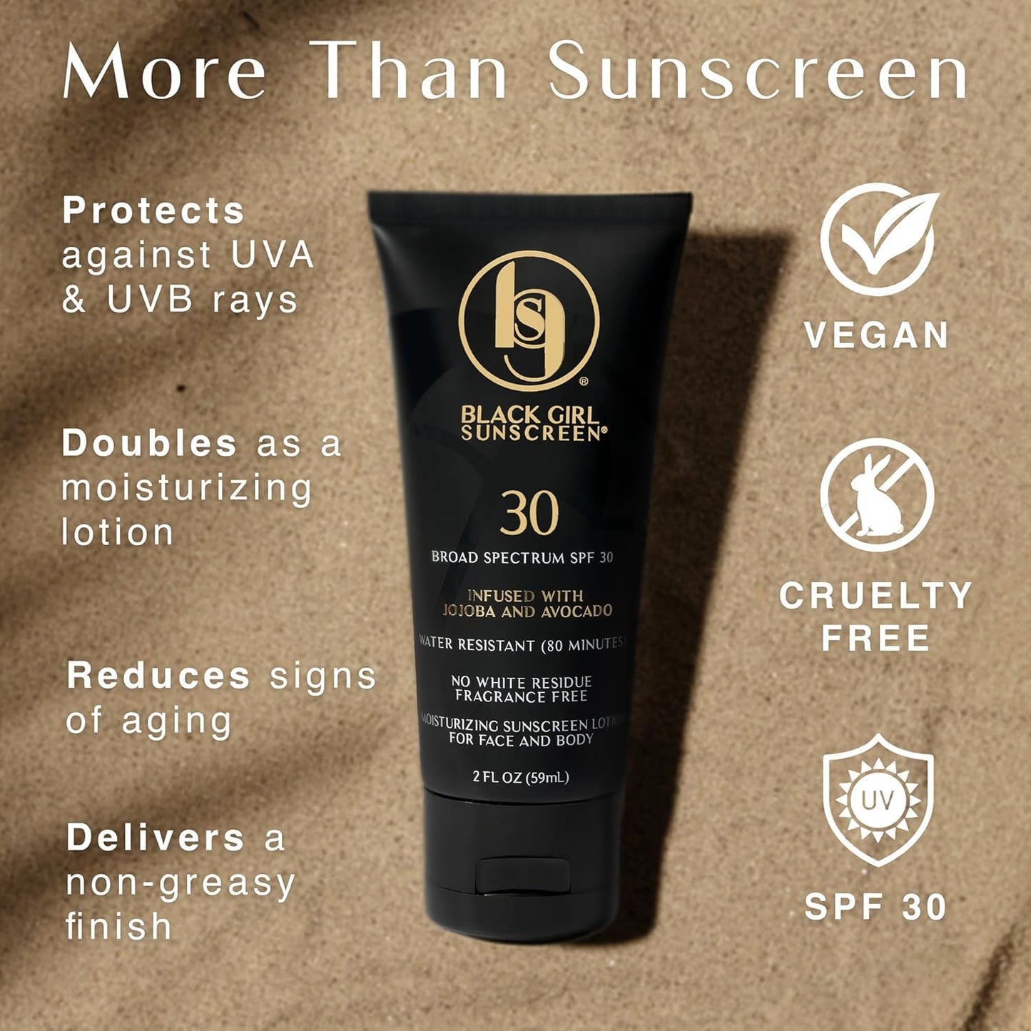 Black Girl Sunscreen SPF 30 for the Face &amp; Body - Moisturizing Sun Protection, SPF 30, Sun Lotion for Women..