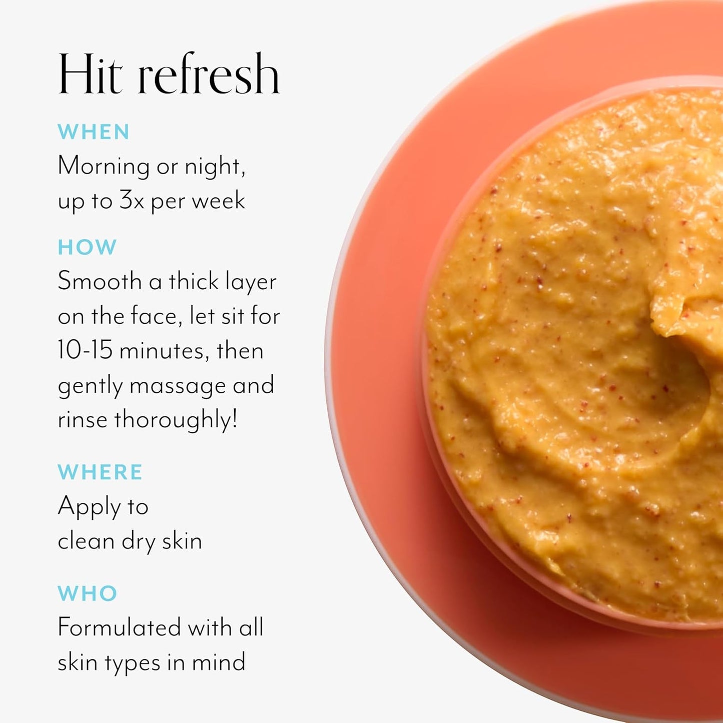 Bliss Pumpkin Powerhouse &amp; Resurfacing Enzyme Mask - 10% AHA Pumpkin Blend with Prebiotics and Hyaluronic Acid for Smooth..
