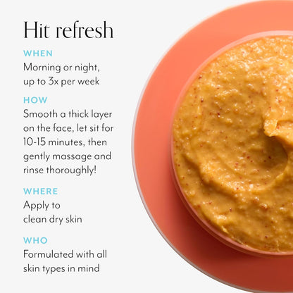 Bliss Pumpkin Powerhouse &amp; Resurfacing Enzyme Mask - 10% AHA Pumpkin Blend with Prebiotics and Hyaluronic Acid for Smooth..
