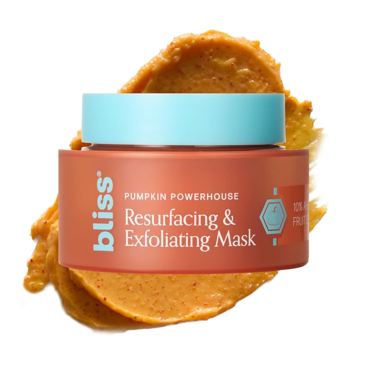 Bliss Pumpkin Powerhouse &amp; Resurfacing Enzyme Mask - 10% AHA Pumpkin Blend with Prebiotics and Hyaluronic Acid for Smooth..