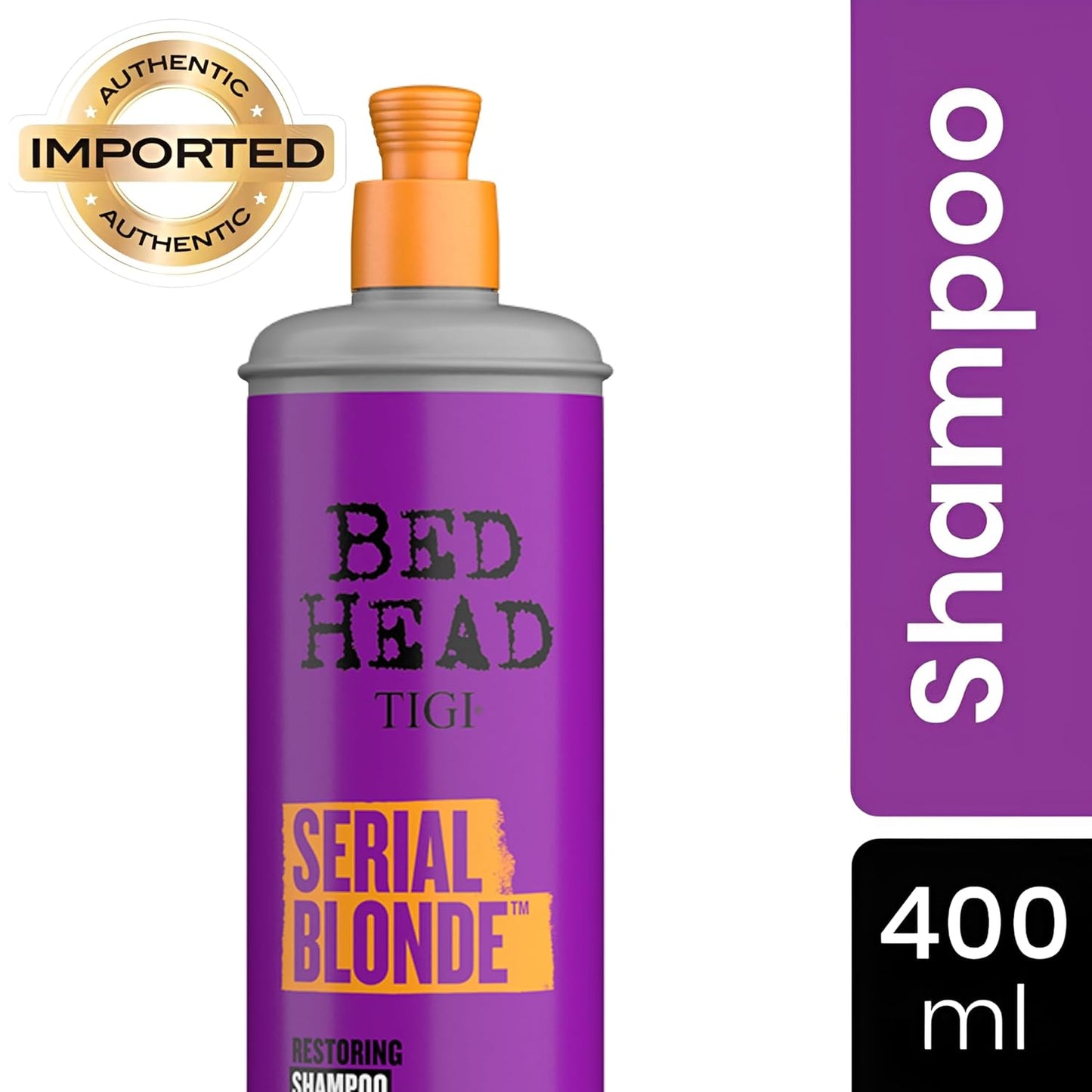 TIGI Bed Head Serial Blonde Restoring Shampoo, Hydrolyzed Keratin, 13.53 fl oz