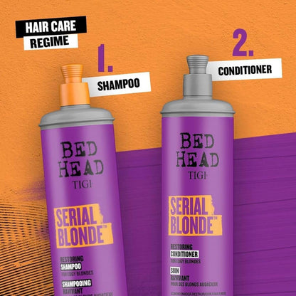 TIGI Bed Head Serial Blonde Restoring Shampoo, Hydrolyzed Keratin, 13.53 fl oz