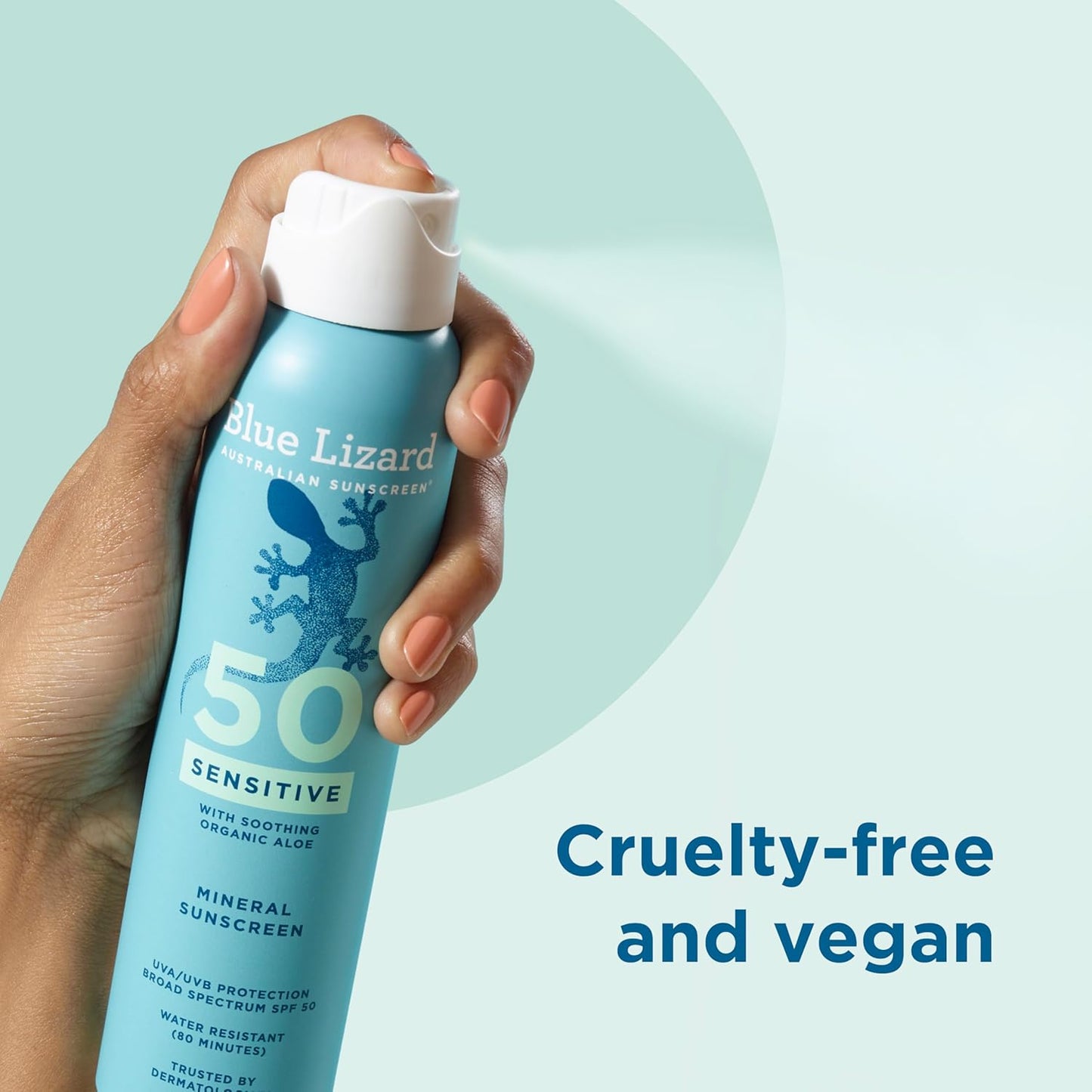 Blue Lizard Sensitive Mineral SPF 50 Spray, Dermatologist-Recommended Brand..