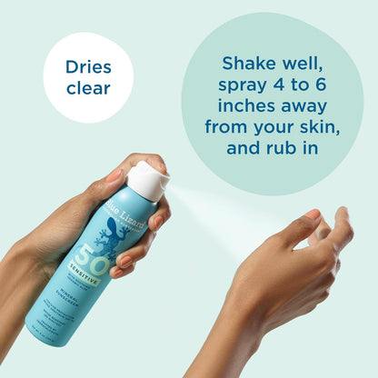 Blue Lizard Sensitive Mineral SPF 50 Spray, Dermatologist-Recommended Brand..