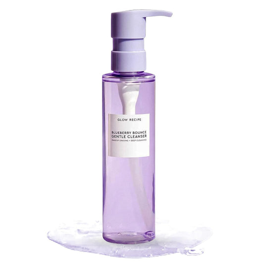 Glow Recipe Blueberry Bounce Exfoliating Face Wash - Foaming Facial Cleanser, Makeup Remover & Clarifying Mask..