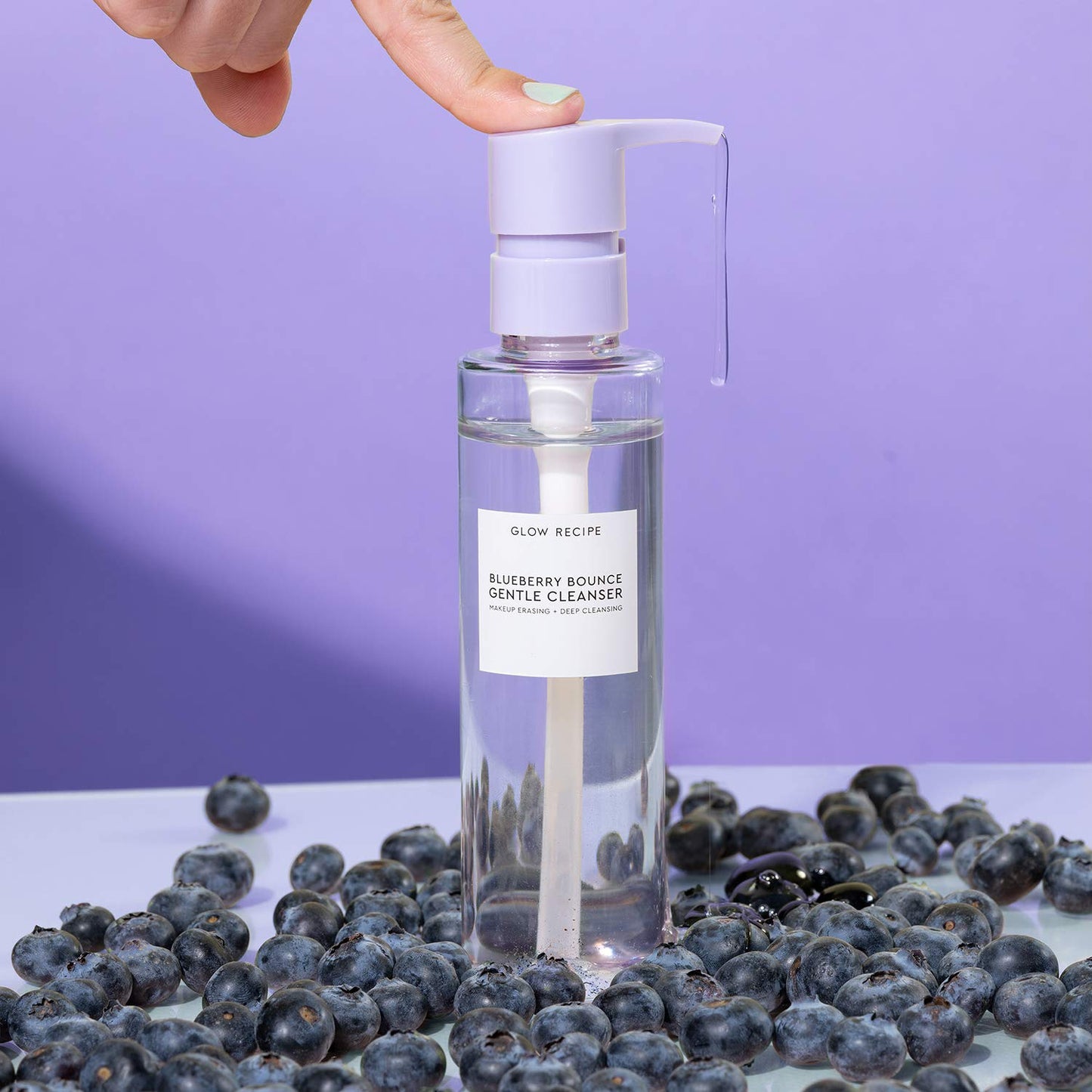 Glow Recipe Blueberry Bounce Exfoliating Face Wash - Foaming Facial Cleanser, Makeup Remover & Clarifying Mask..