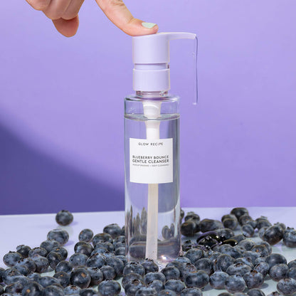 Glow Recipe Blueberry Bounce Exfoliating Face Wash - Foaming Facial Cleanser, Makeup Remover & Clarifying Mask..