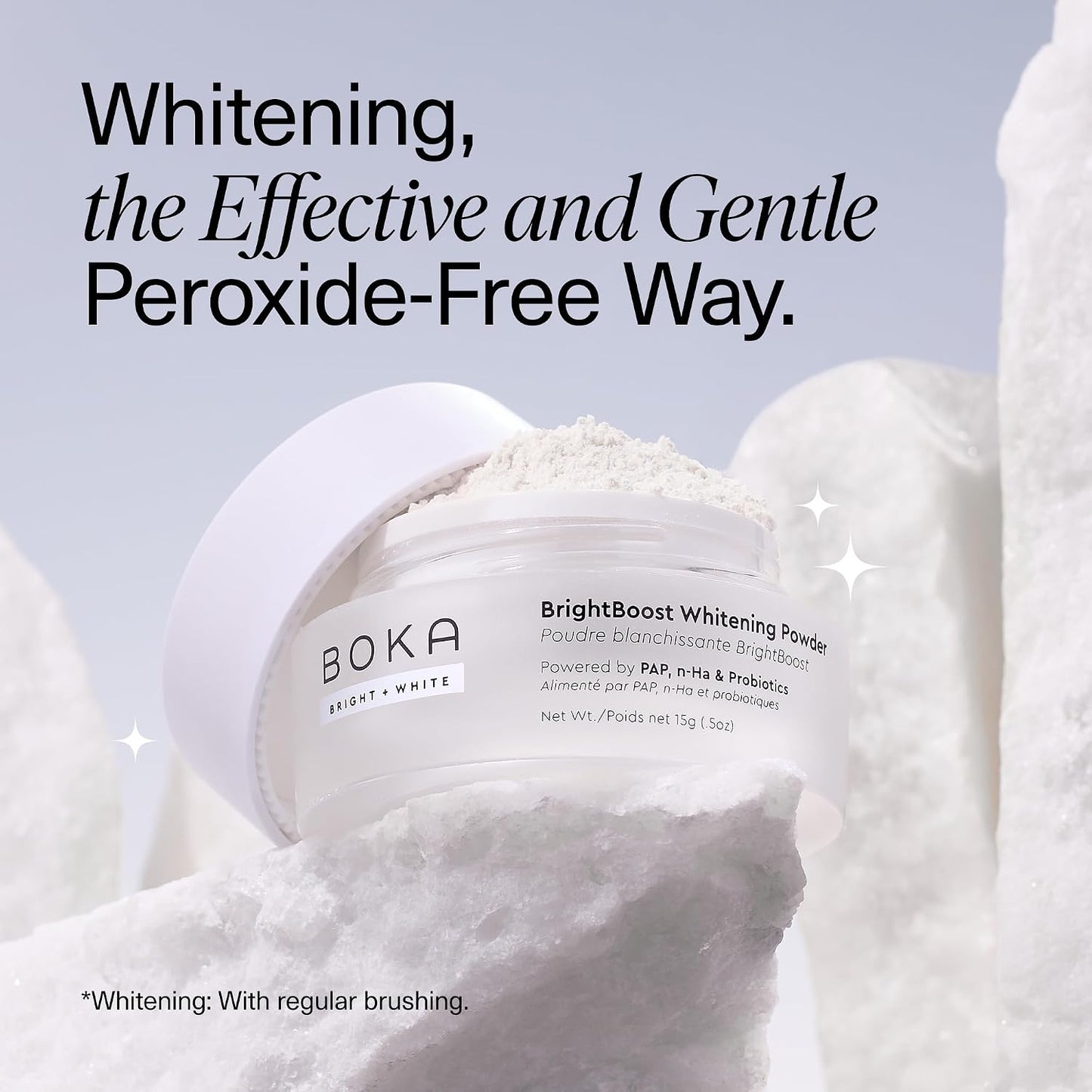 Boka Teeth Whitening Powder - Nano Hydroxyapatite, Appropriate for Sensitive Teeth, Whitening..
