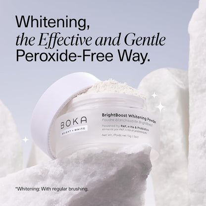 Boka Teeth Whitening Powder - Nano Hydroxyapatite, Appropriate for Sensitive Teeth, Whitening..