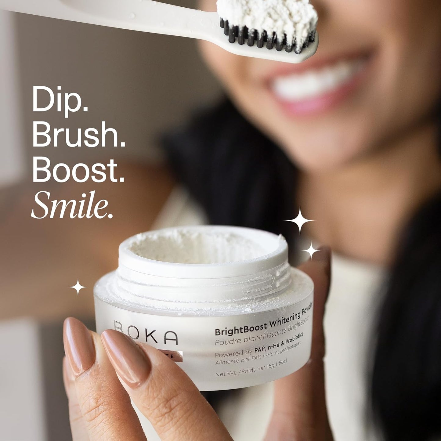 Boka Teeth Whitening Powder - Nano Hydroxyapatite, Appropriate for Sensitive Teeth, Whitening..