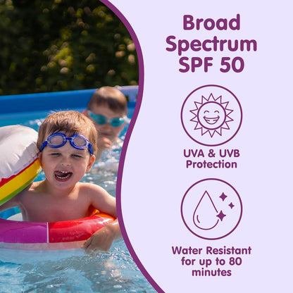 Boogie Mineral Sunscreen Stick SPF 50- 0.49 oz - Sunscreen for Kids - Broad Spectrum UVA & UVB Protection..