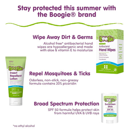 Boogie Mineral Sunscreen Stick SPF 50- 0.49 oz - Sunscreen for Kids - Broad Spectrum UVA & UVB Protection..