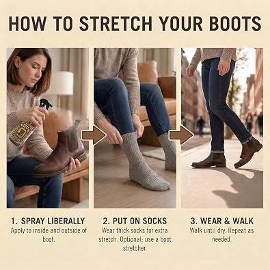 JobSite Boot Stretcher Spray - Shoe Stretch Spray & Leather Softener For Cowboy Boots & Fashion Shoes - 8.5 oz