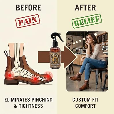 JobSite Boot Stretcher Spray - Shoe Stretch Spray & Leather Softener For Cowboy Boots & Fashion Shoes - 8.5 oz
