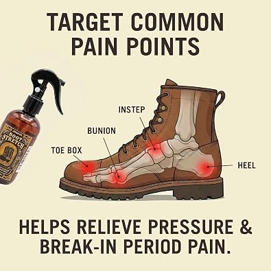 JobSite Boot Stretcher Spray - Shoe Stretch Spray & Leather Softener For Cowboy Boots & Fashion Shoes - 8.5 oz