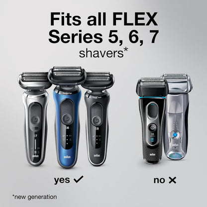 Braun Series 5 53B Electric Shaver Head, Black – Designed for Series 5 and Series 6 shavers (new generation)