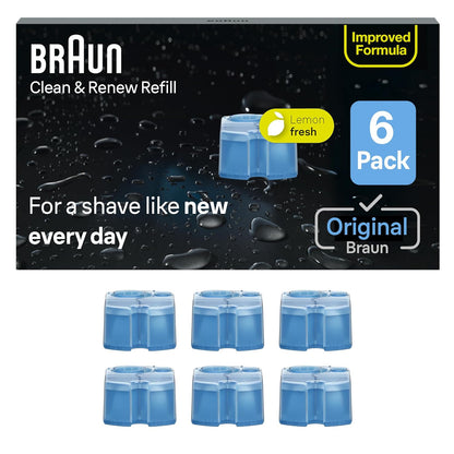Braun Clean &amp; Renew Refill Cartridges CCR, Replacement Shaver Cleaner Solution..
