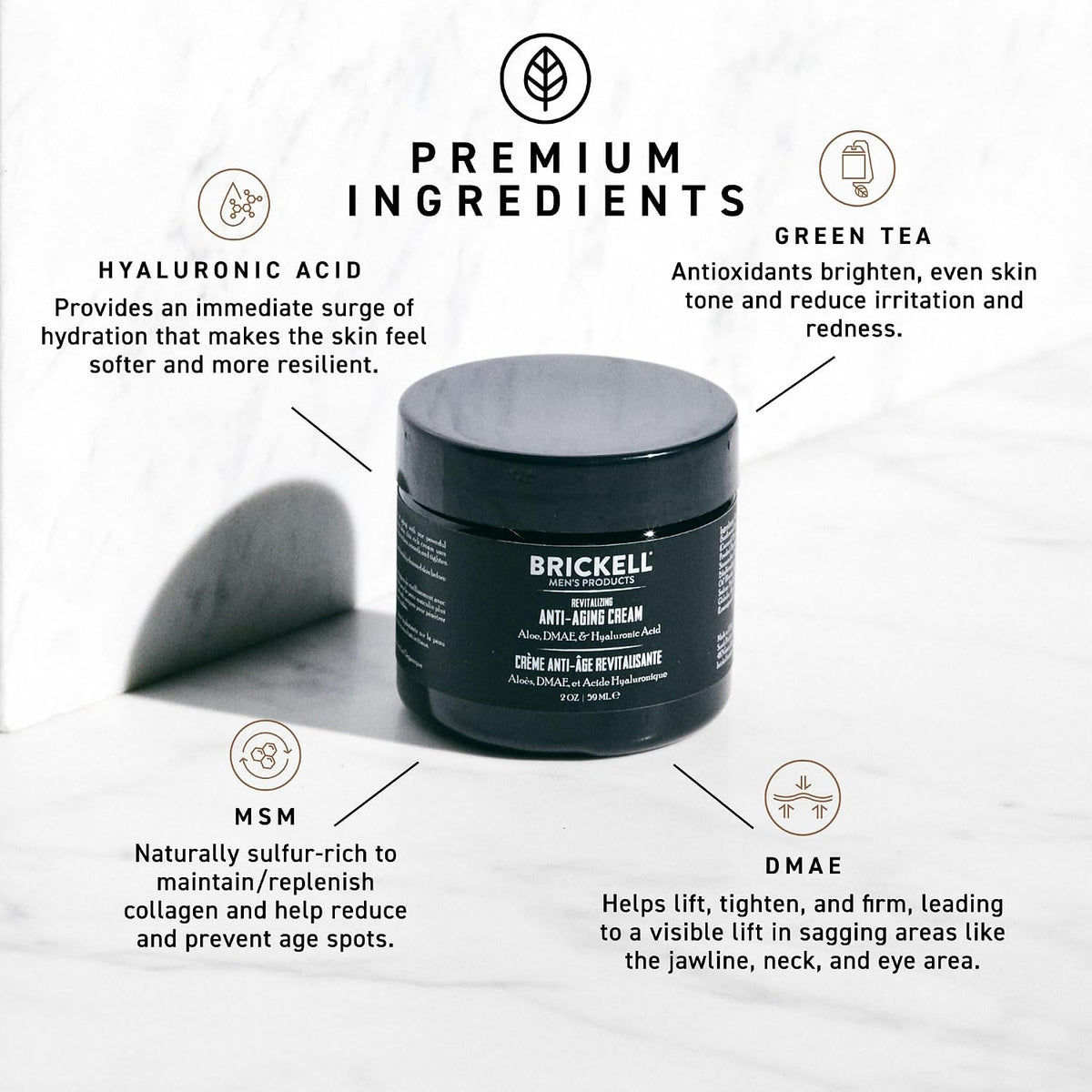 Brickell Men's Revitalizing Anti-Aging Cream For Men, Anti Wrinkle Night Face Cream