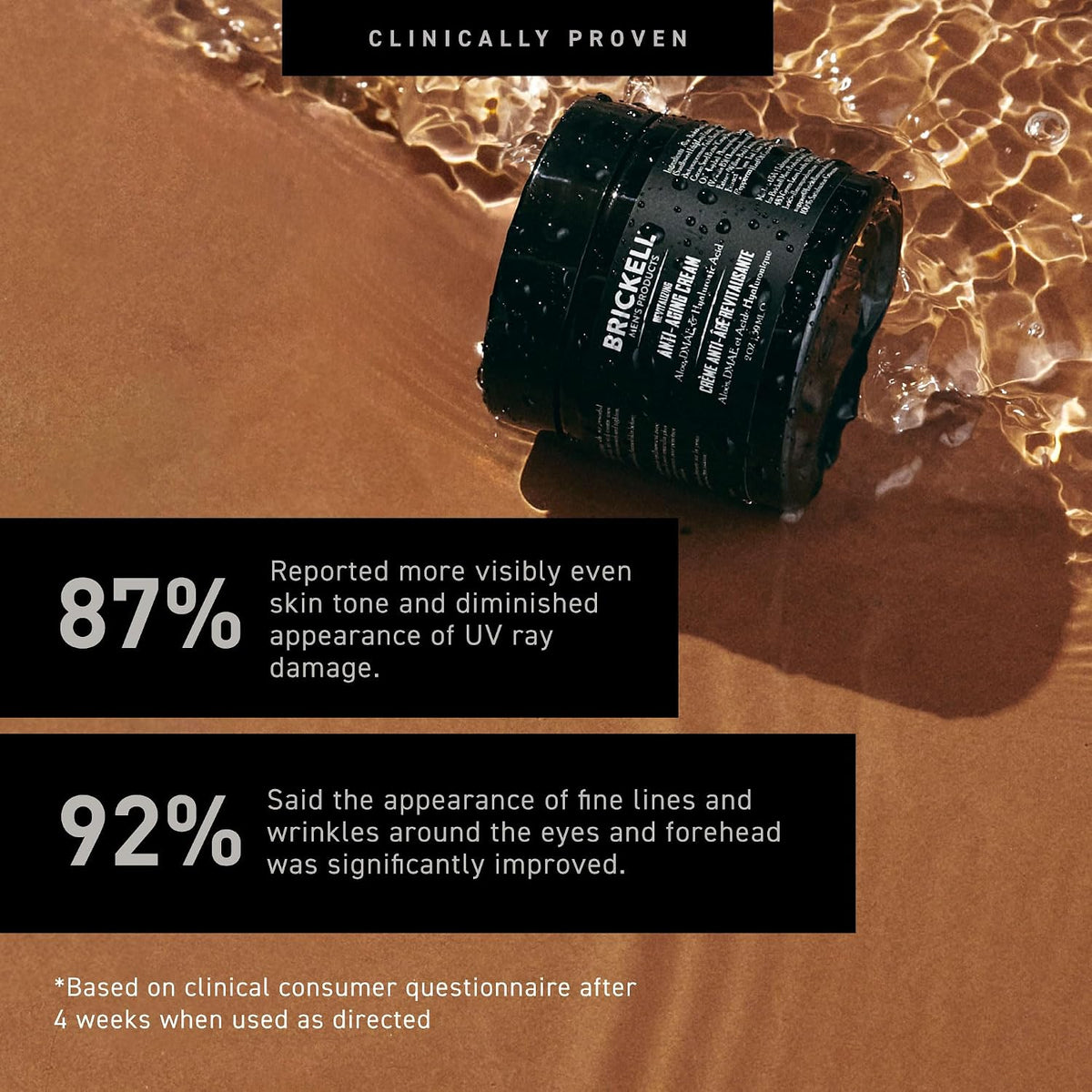 Brickell Men's Revitalizing Anti-Aging Cream For Men, Anti Wrinkle Night Face Cream
