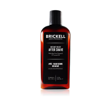 Brickell Men's Instant Relief Aftershave for Men, Soothing After Shave Balm to Prevent Razor Burn, With Aloe, Vitamin E, and Hyaluronic Acid...