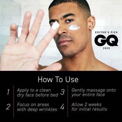 Brickell Men's Revitalizing Anti-Aging Cream For Men, Anti Wrinkle Night Face Cream