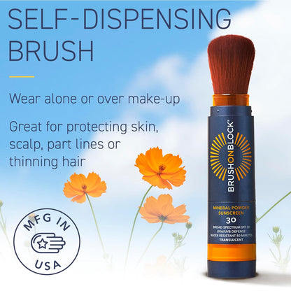Brush On Block SPF 30 Mineral Powder Sunscreen New Formula, With Niacinamide, Hyaluronic Acid, & Vitamin C..