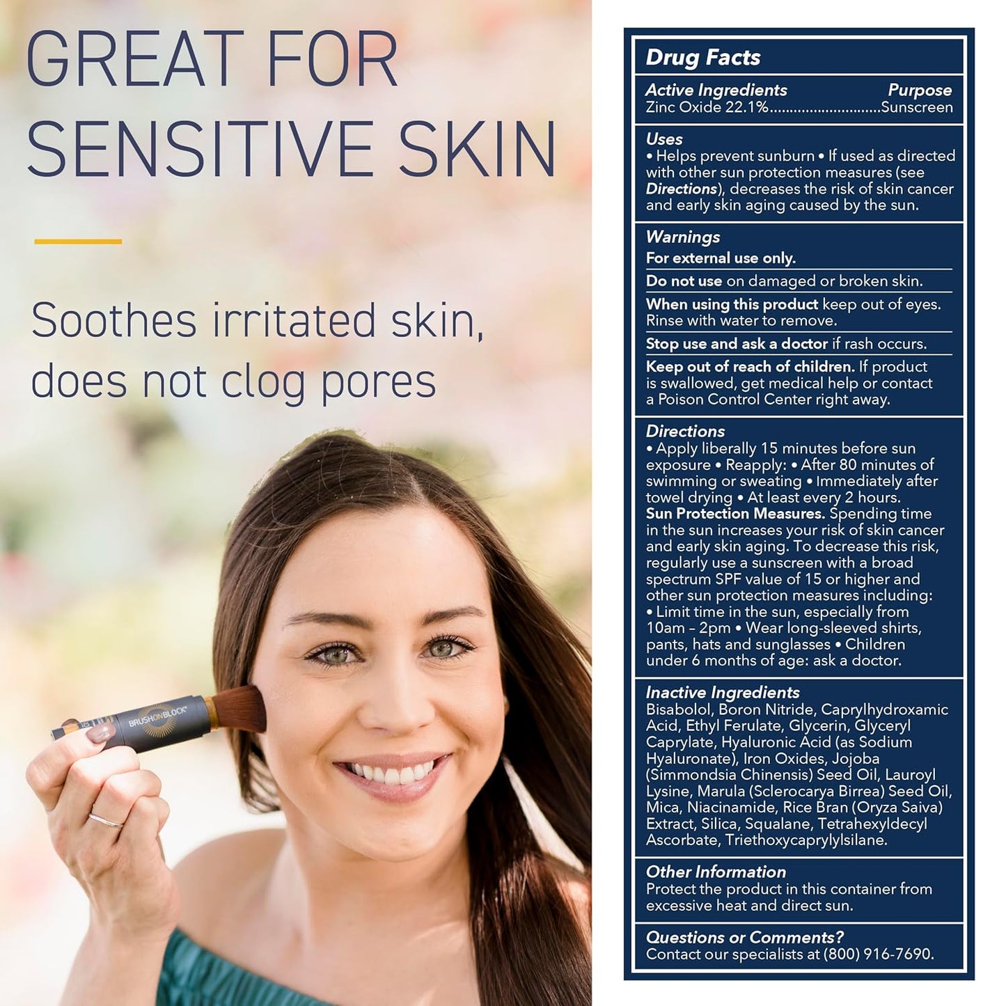 Brush On Block SPF 30 Mineral Powder Sunscreen New Formula, With Niacinamide, Hyaluronic Acid, & Vitamin C..