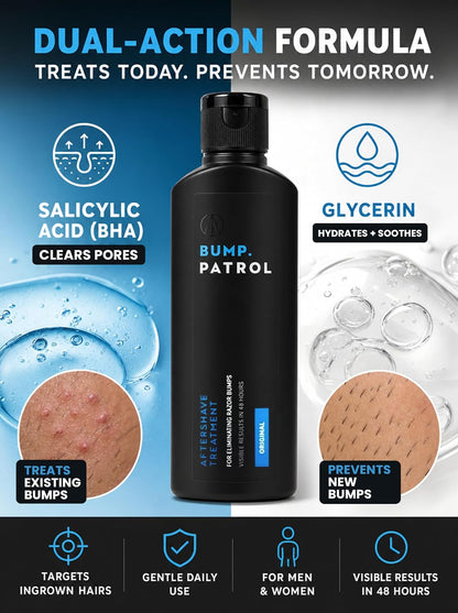 Bump Patrol Original Formula Aftershave Treatment Serum – Razor Bump Stopper and Ingrown Hair Treatment for Men and Women..