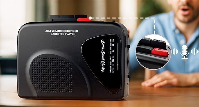 ByronStatics Portable Cassette Players Recorders FM
