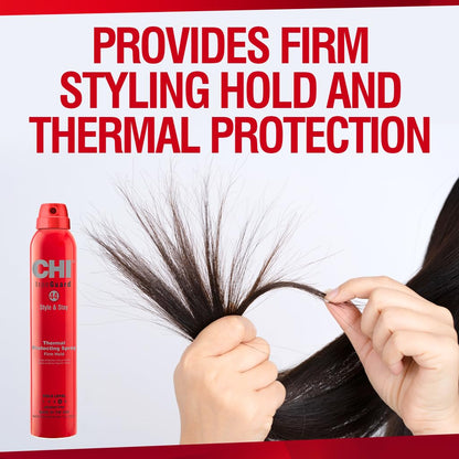 CHI 44 Iron Guard Style &amp; Stay Firm Hold Protecting Spray, Heat Protectant & Hairspray for a Long-Lasting Hold..