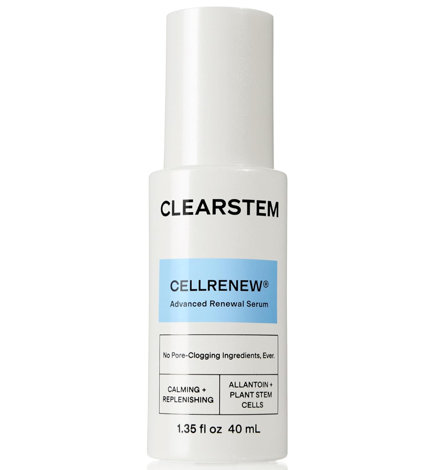 CLEARSTEM - CELLRENEW - Collagen Stem Cell Serum - Acne + Youthful Skin Face Serum - 1.35 Fl Oz / 40 mL