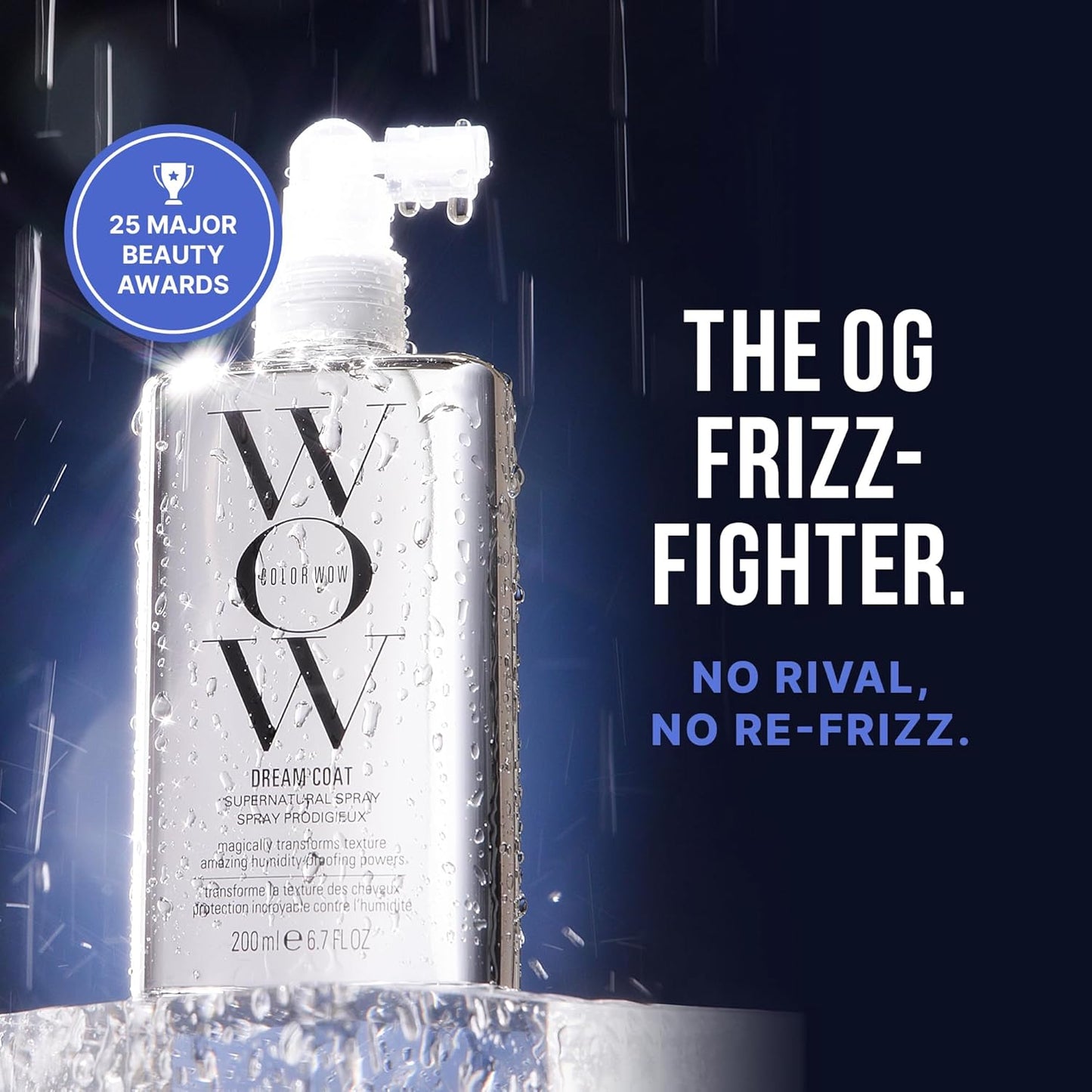 COLOR WOW Dream Coat Supernatural Spray, Anti-Humidity Frizz Control and Heat Protectant for Glassy..