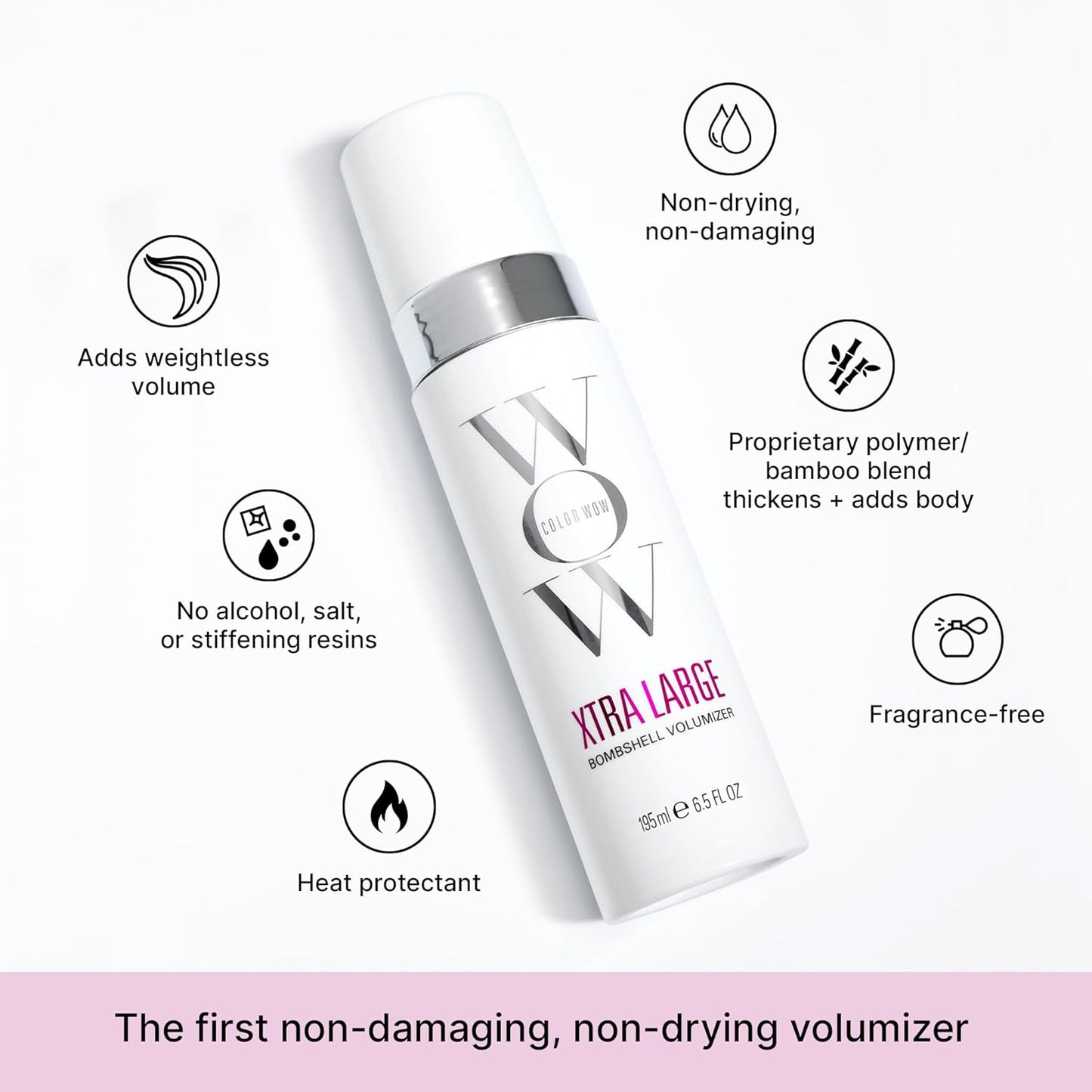 COLOR WOW Xtra Large Bombshell Volumizer, Alcohol-Free Hair Volumizer for Lasting Volume and Thickness, 6.5 Fl Oz (Pack of 1)