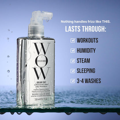 COLOR WOW Dream Coat Supernatural Spray, Anti-Humidity Frizz Control and Heat Protectant for Glassy..
