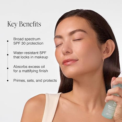 COOLA Makeup Setting Spray SPF 30, Clear Face Sunscreen Mist, 1 fl oz