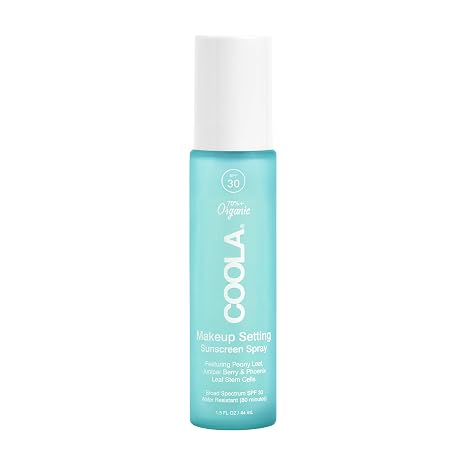 COOLA Makeup Setting Spray SPF 30, Clear Face Sunscreen Mist, 1 fl oz