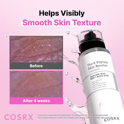 COSRX 6X Peptide Collagen Skin Booster Toner Serum for Dull &amp; Uneven Skin, Preps Skin with Copper Peptides..