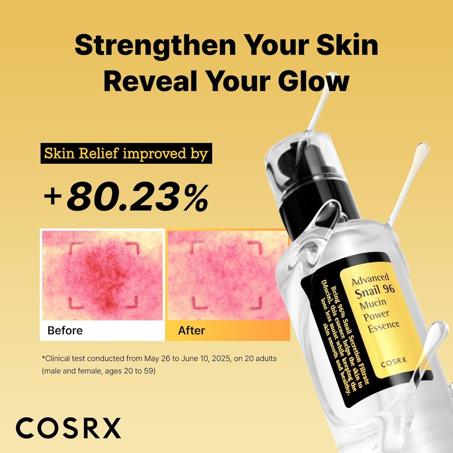 COSRX Snail Mucin 96% Repairing Serum, Hydrating Serum for Face with Snail Secretion Filtrate for Dull Skin & Fine Lines..