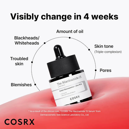 COSRX 15% Niacinamide Face Serum, 0.67 fl oz, Pore Minimizer Serum for Face