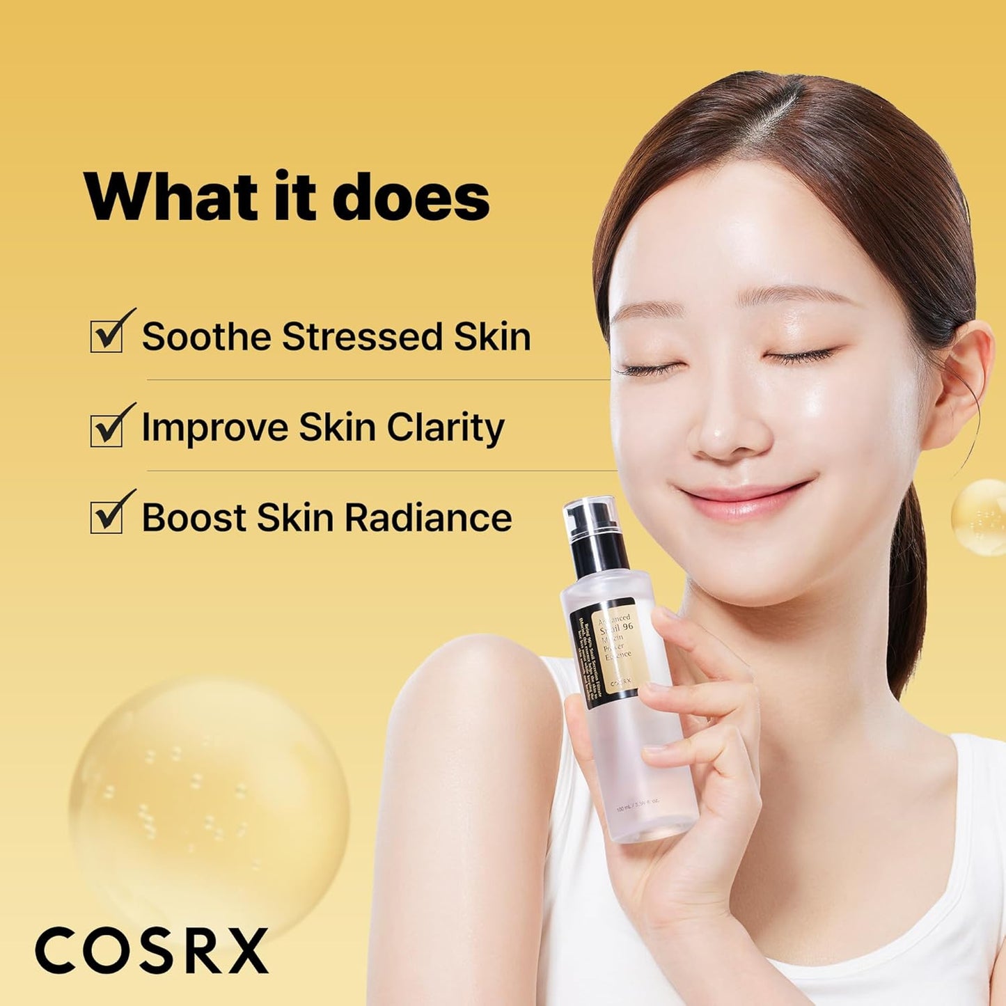 COSRX Snail Mucin 96% Repairing Serum, Hydrating Serum for Face with Snail Secretion Filtrate for Dull Skin & Fine Lines..