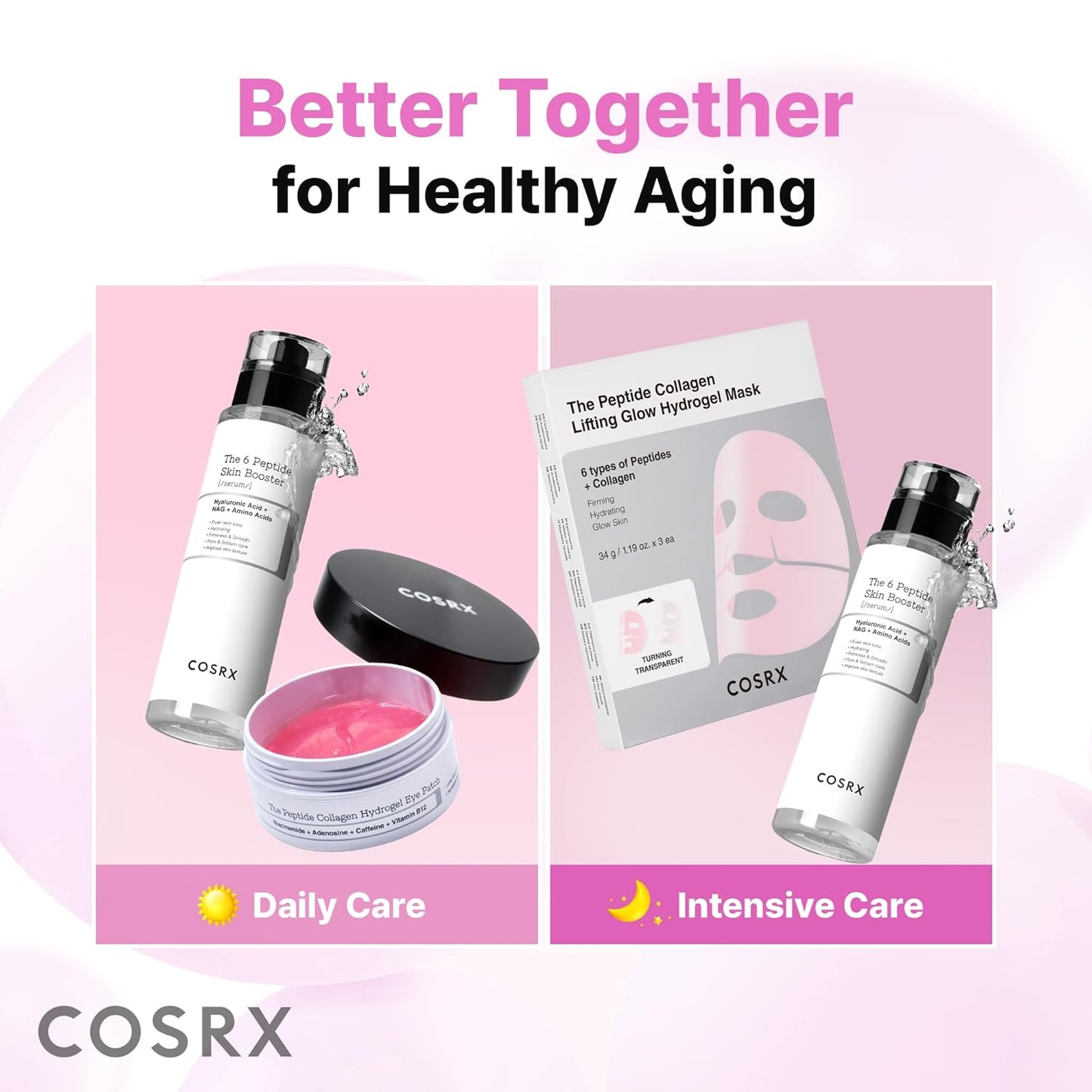 COSRX 6X Peptide Collagen Skin Booster Toner Serum for Dull &amp; Uneven Skin, Preps Skin with Copper Peptides..