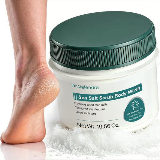 【Sea Salt Exfoliating Scrub】 – Foot Care Scrub for Dead Skin, Calluses & Cracked Heels ..