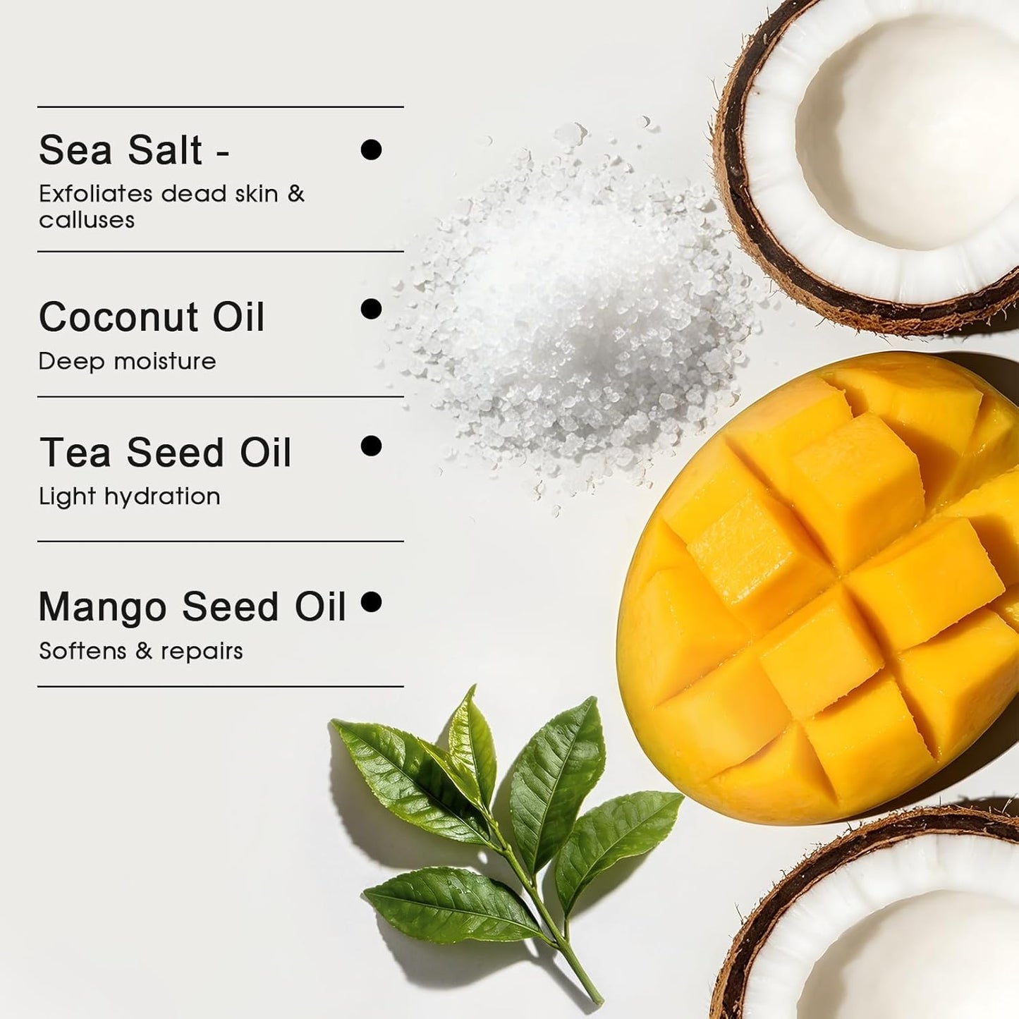 【Sea Salt Exfoliating Scrub】 – Foot Care Scrub for Dead Skin, Calluses & Cracked Heels ..