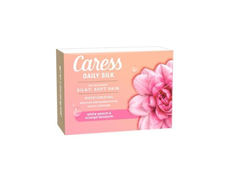 Caress Soap Daily Silk Beauty Bar, White Peach & Orange Blossom, 3.75 Ounce 16 Count
