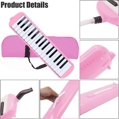 Melodica 32 Key Pianica Portable with Carrying Bag Short and Long Mouthpieces